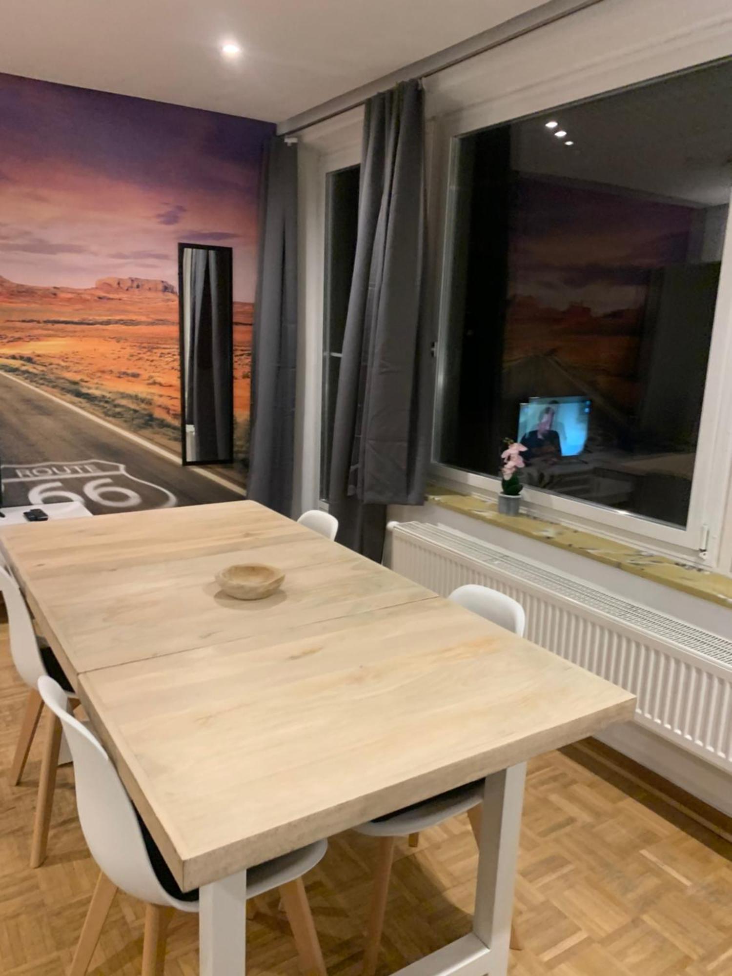 Mainpark Apartment 4 Schlafzimmer Bis Zu 10 Personen Direkt Ueber Aschaffapartment Bei Aschaffenburg Mainaschaff Exterior photo